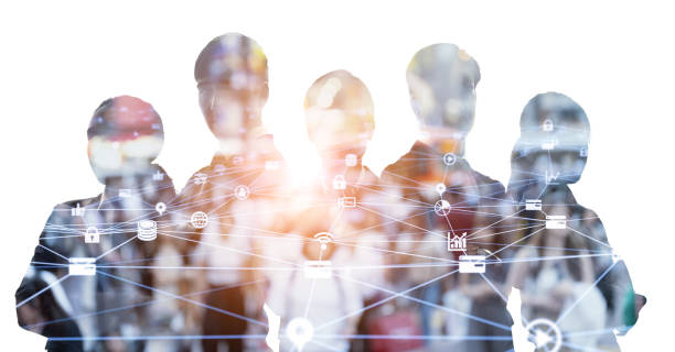 Business network concept. Group of businessperson