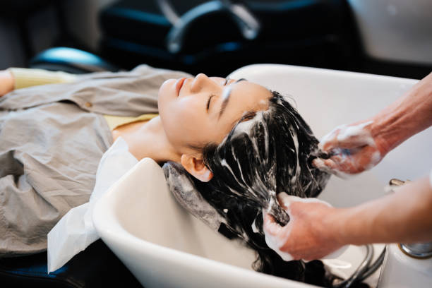 Asian woman at the hair salon
